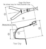 Toe Clip Measurement Diagram